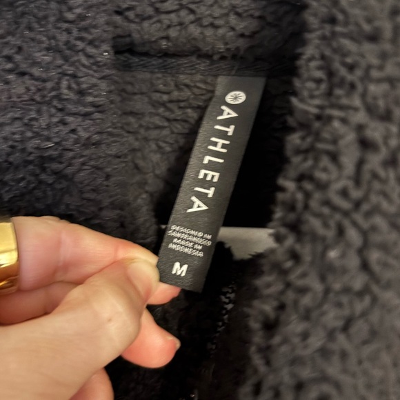 Athleta Tugga Sherpa Jacket in Black - Picture 3 of 3